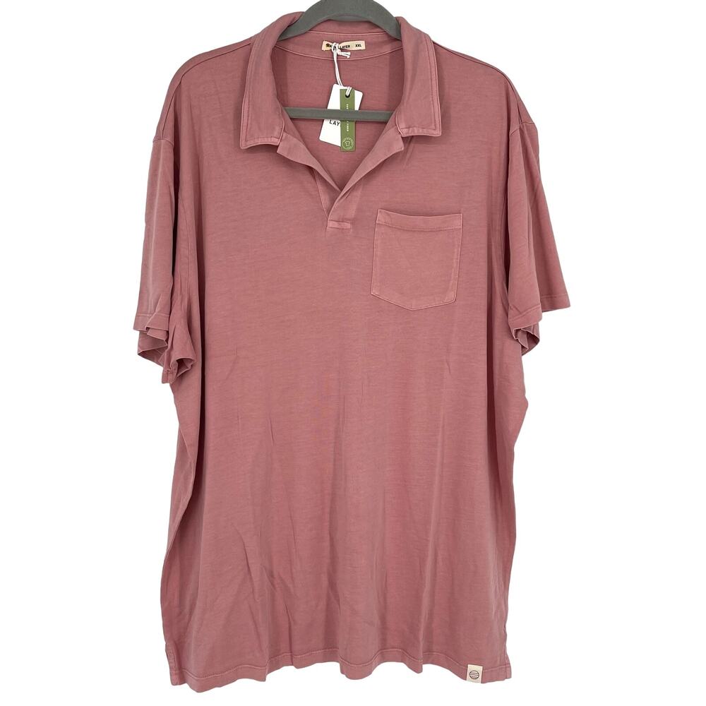 Marine Layer‎ Garment Dye Resort Polo in Rosette Men's XXL NWT